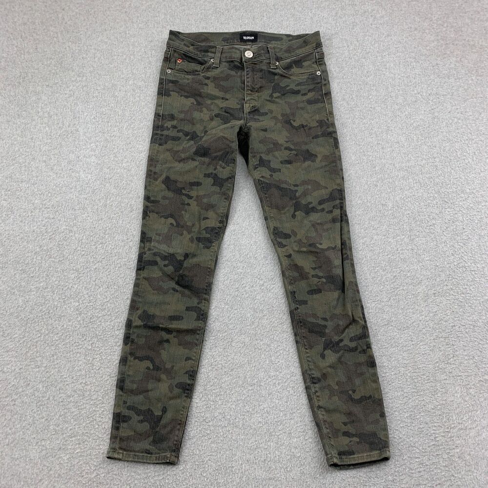 HUDSON Jeans Womens 27x28 Nico Super Skinny Ankle Mid Rise Stretch Camo